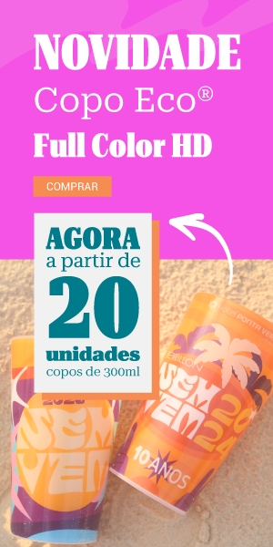 Novidade! Copo Full Color HD 300ml - 20 unidades